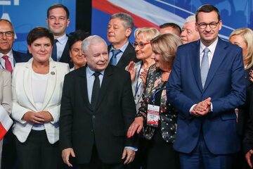 Beata Szydło, Jarosław Kaczyński i Mateusz Morawiecki