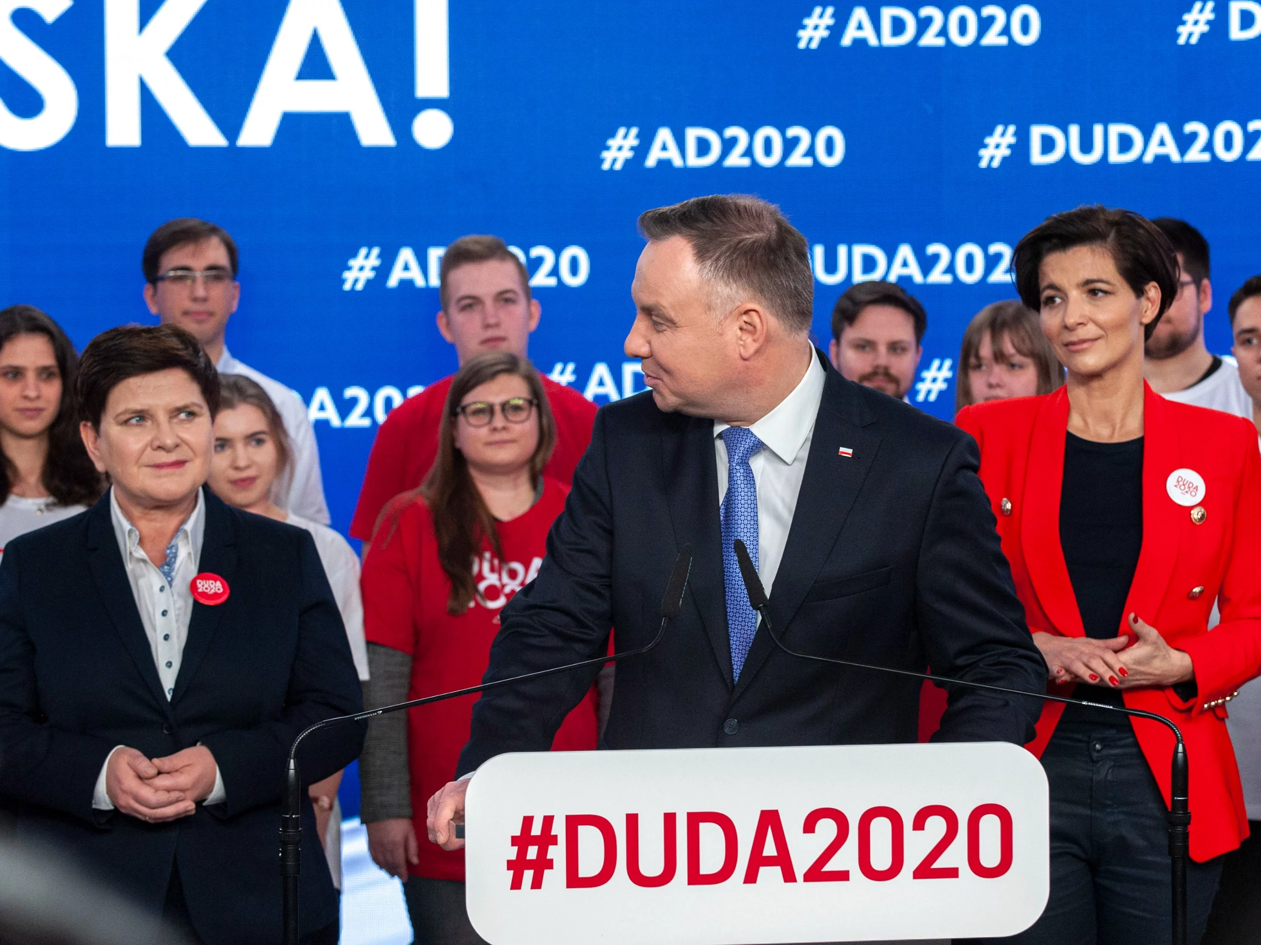 Beata Szydło i Andrzej Duda podczas kampanii wyborczej w 2020 roku