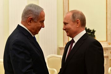 Benjamin Netanjahu i Władimir Putin