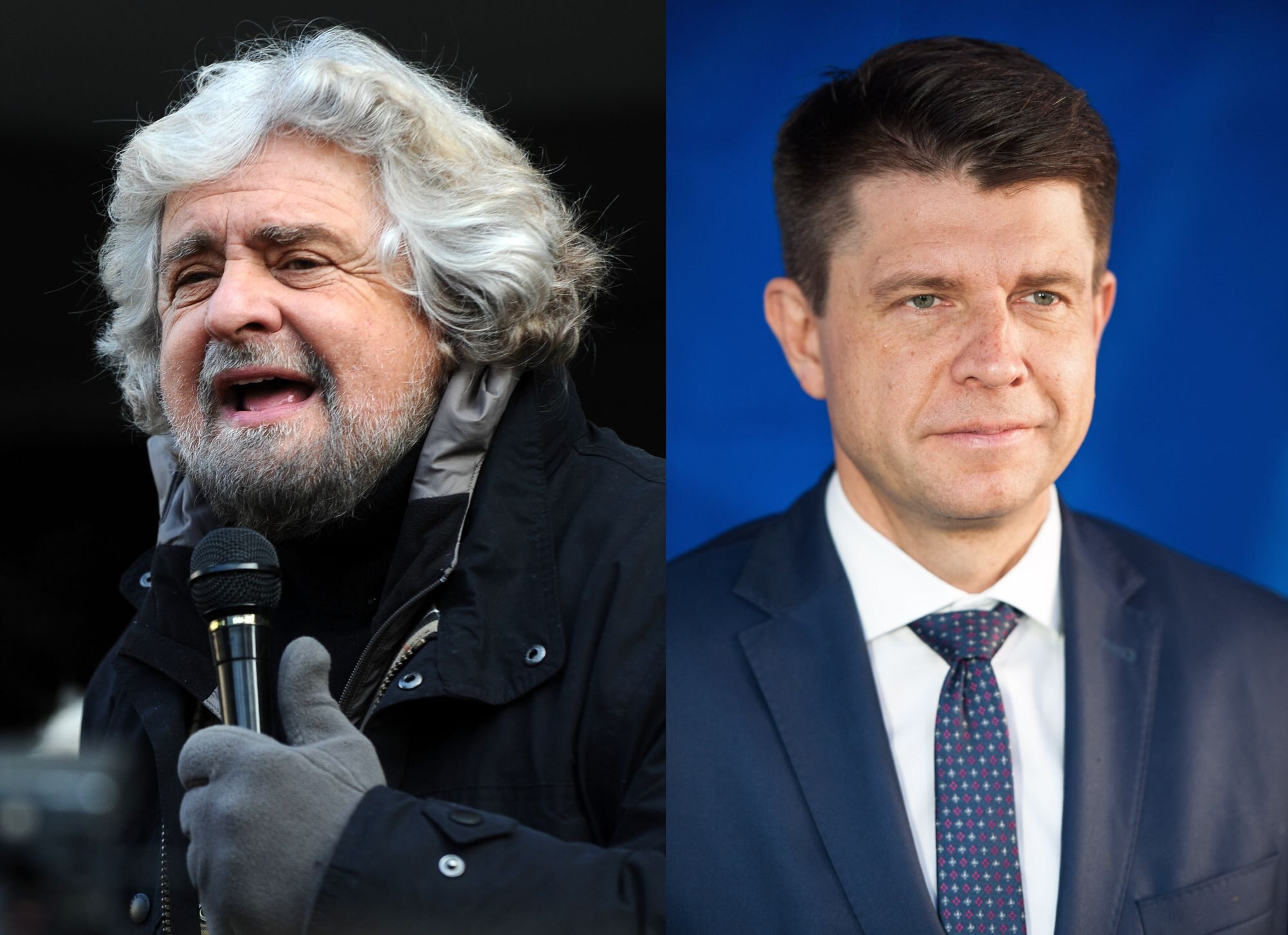 Beppe Grillo i Ryszard Petru
