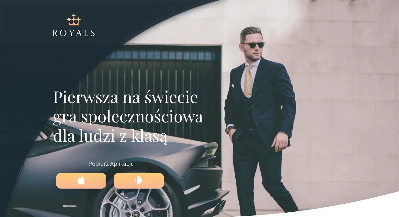 Grafika na stronie głównej royalsapp.com