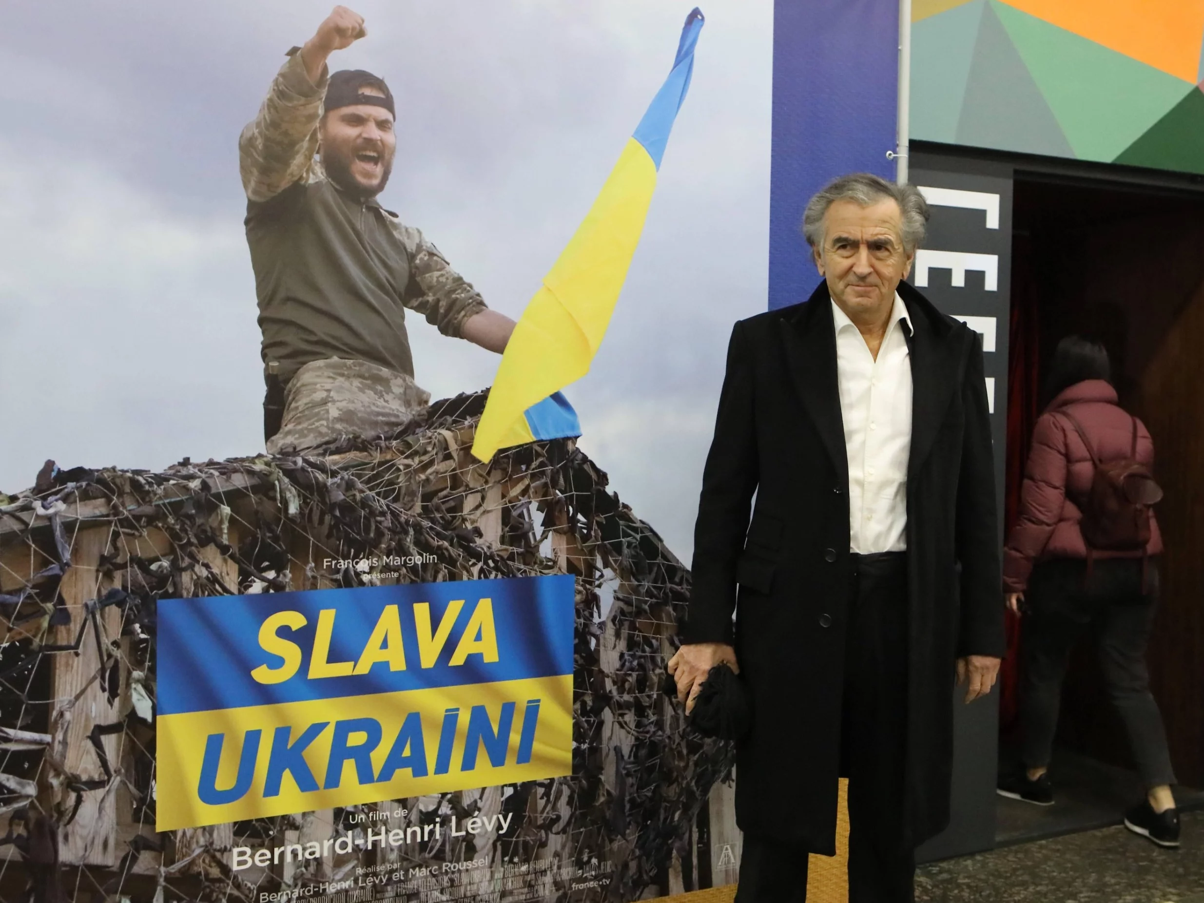 Bernard-Henri Levy podczas premiery filmu „Slava Ukraini” w Kijowie