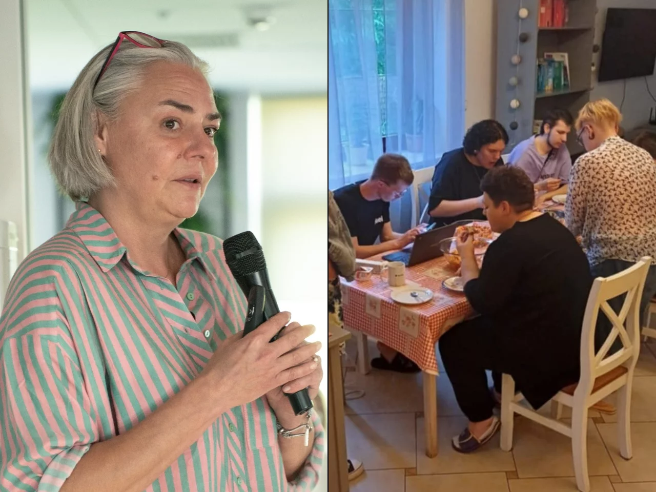 Agnieszka Sikora i podopieczni Fundacji Po Drugie