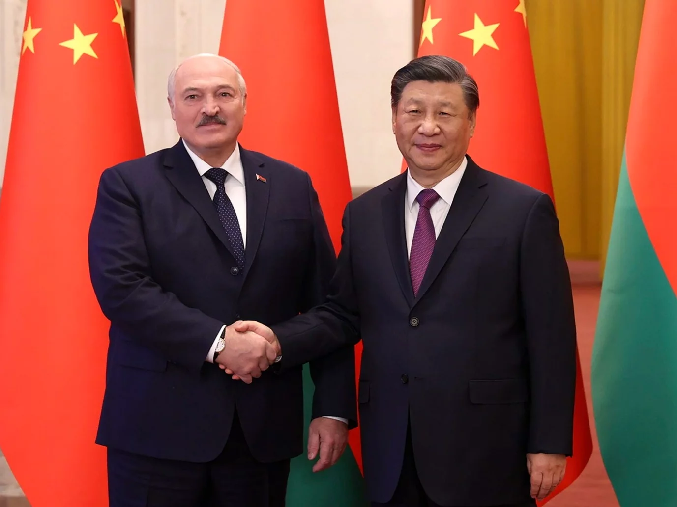 Aleksander Łukaszenka i Xi Jinping