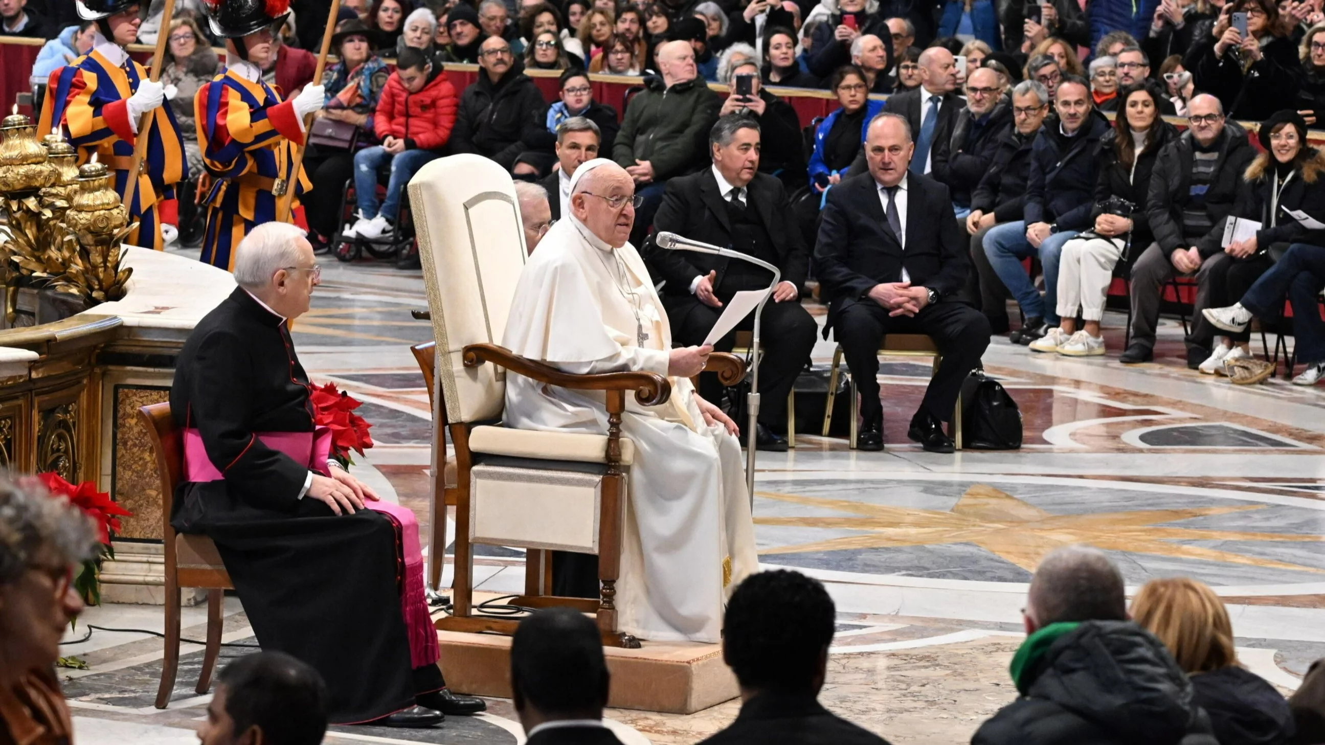 Papież Franciszek na spotkaniu z turystami