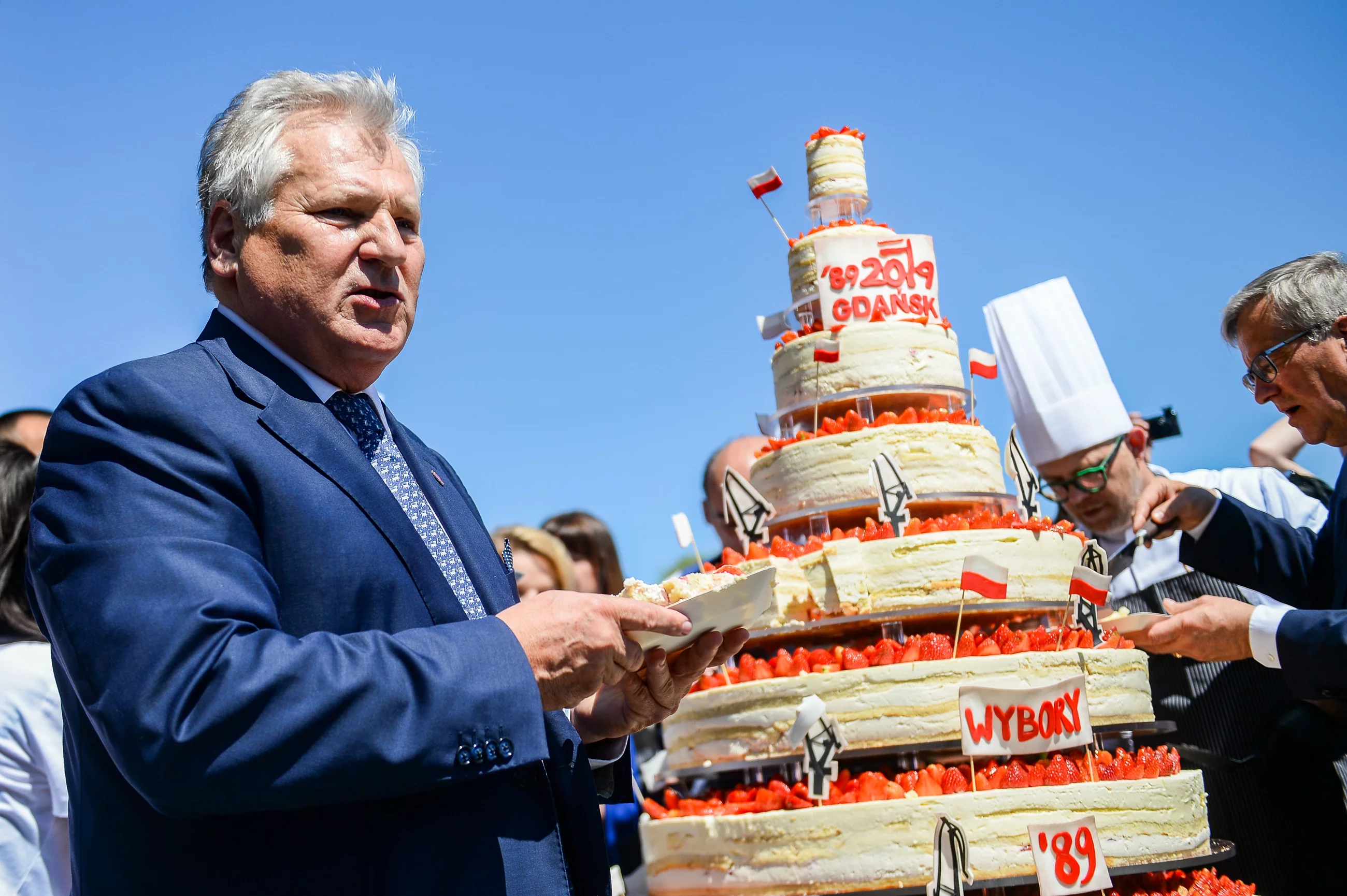 Aleksander Kwaśniewski na Święcie Wolności i Solidarności w Gdańsku