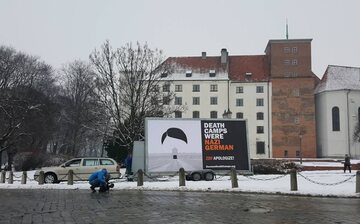 Billboard "German Death Camps"