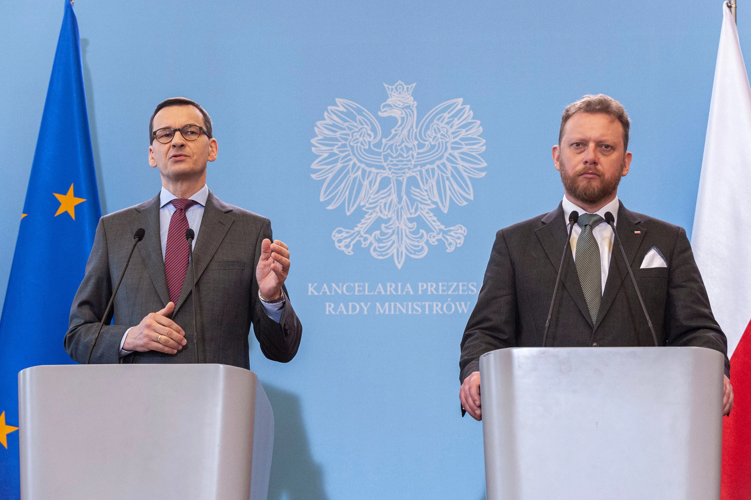 Mateusz Morawiecki i Łukasz Szumowski