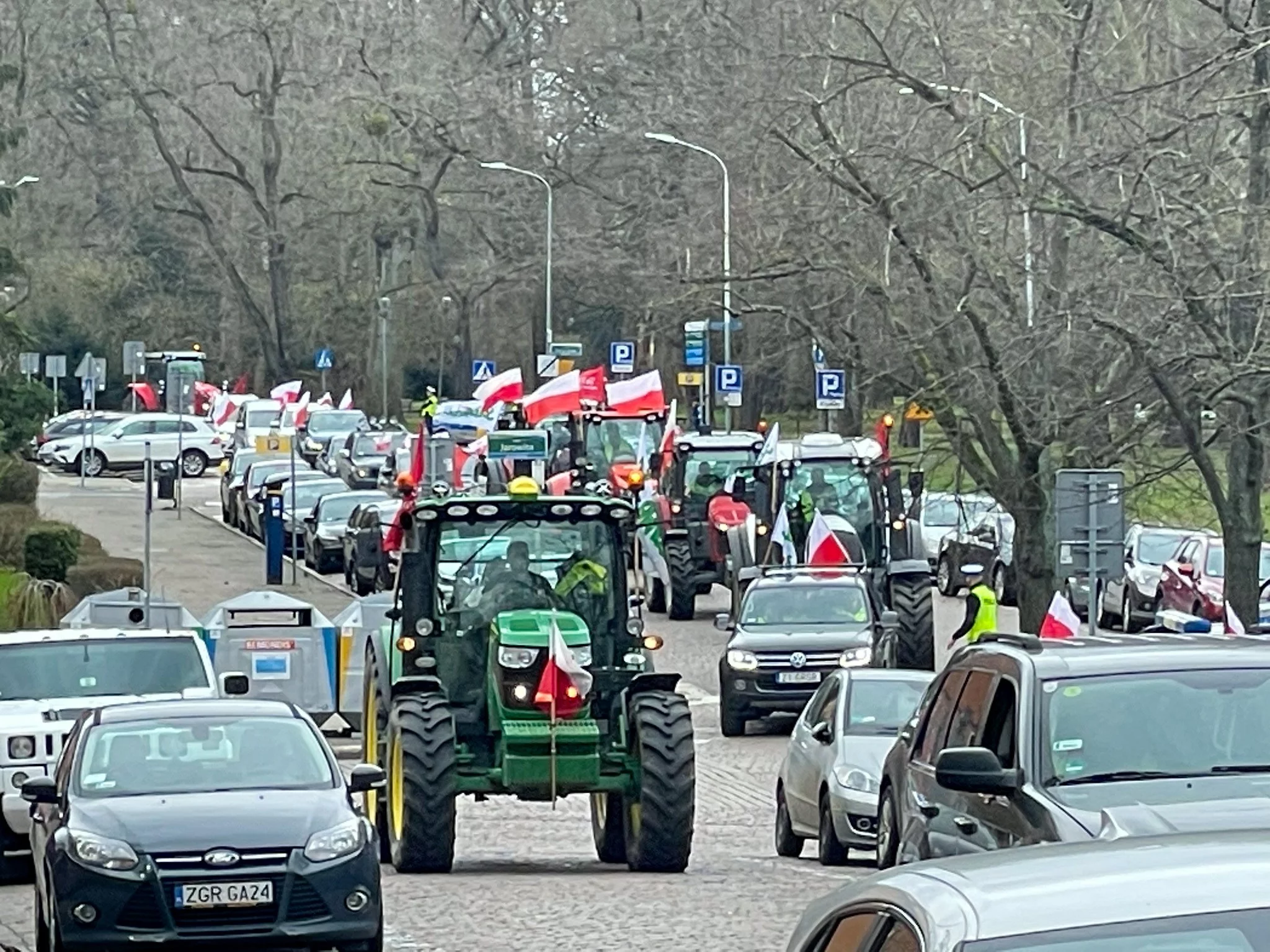 Strajk rolników w Szczecinie