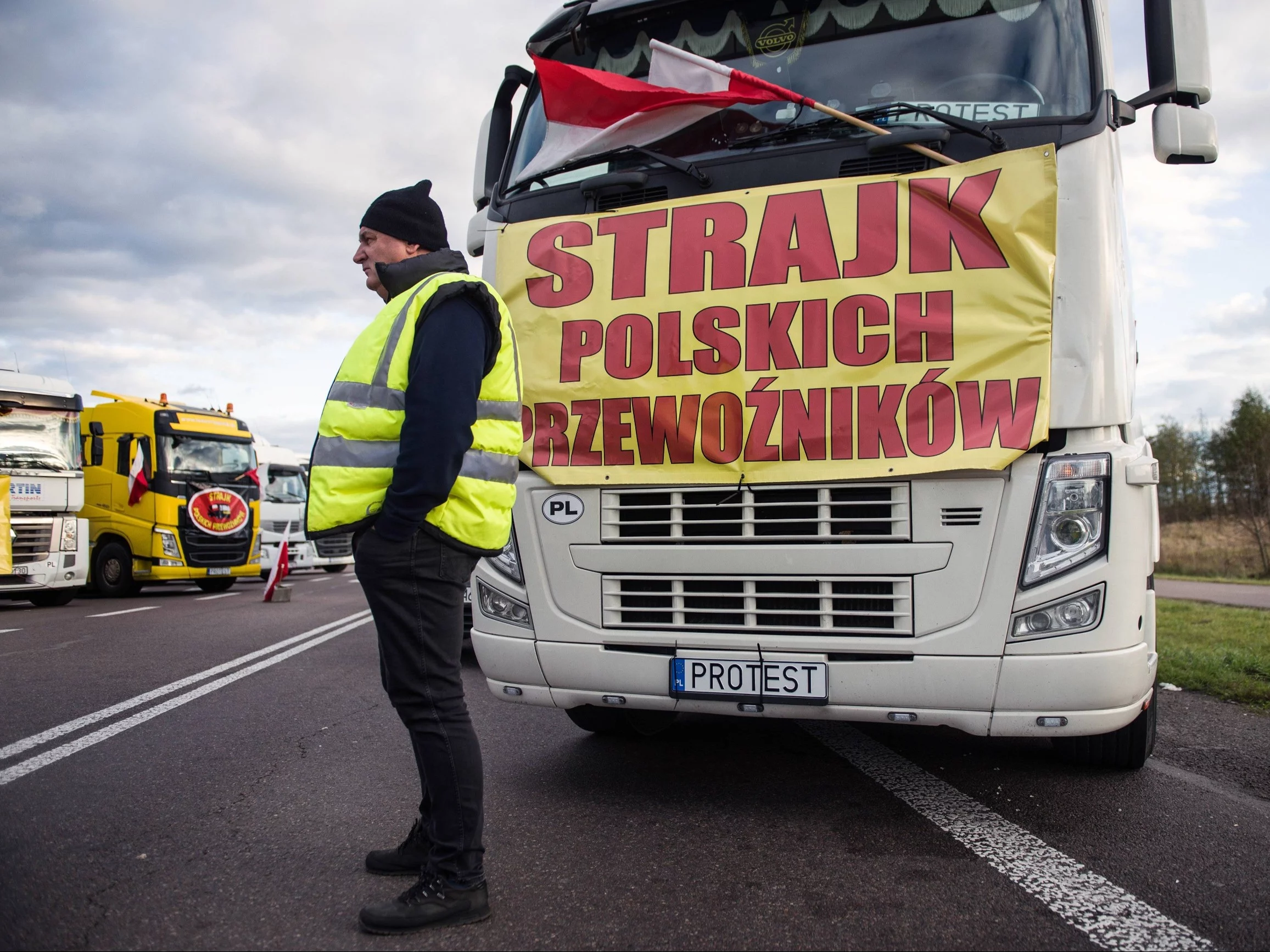 Protest przewoźników na granicy