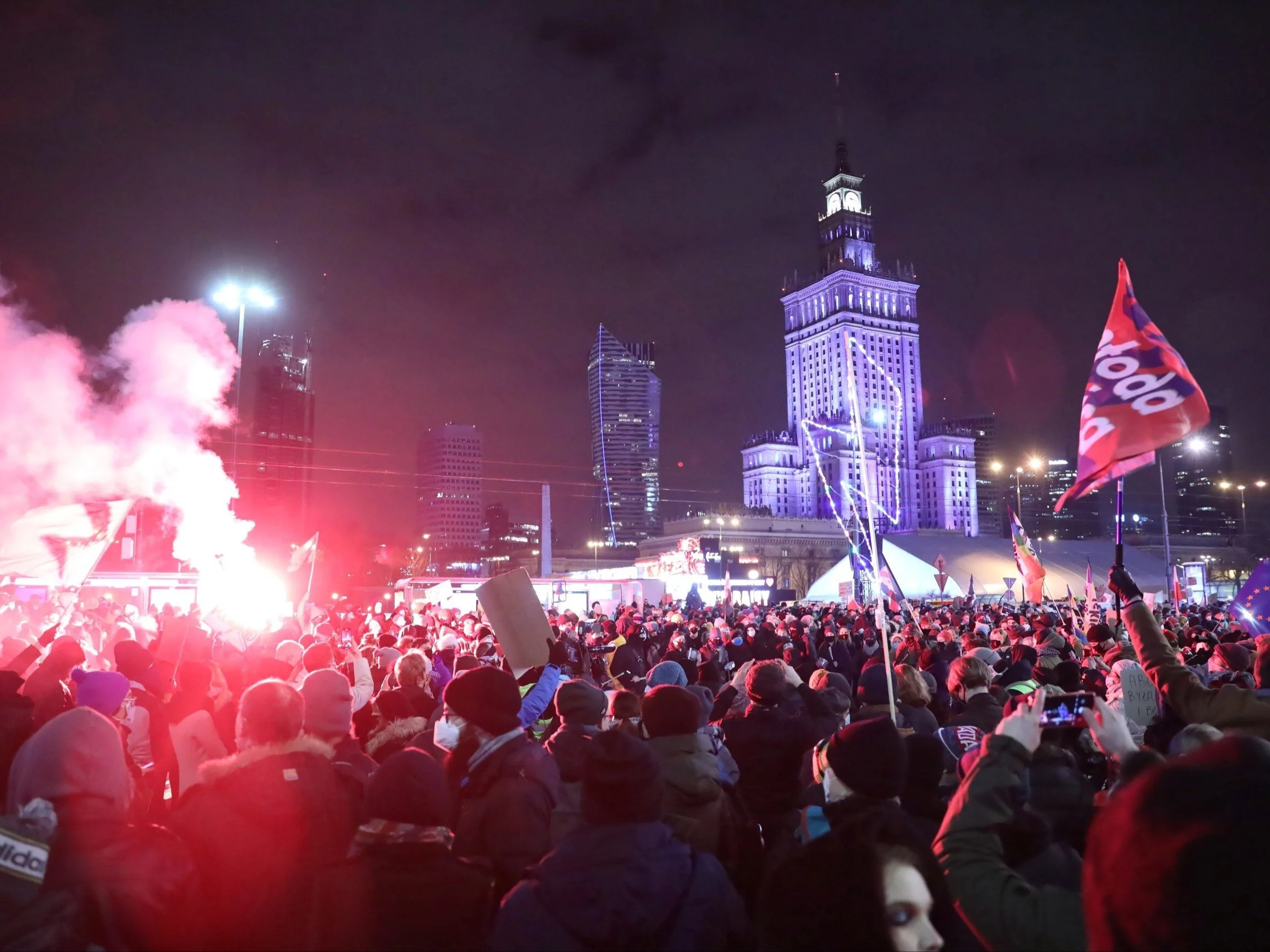 Protest w Warszawie przeciwko zaostrzeniu prawa aborcyjnego, 2021 r.