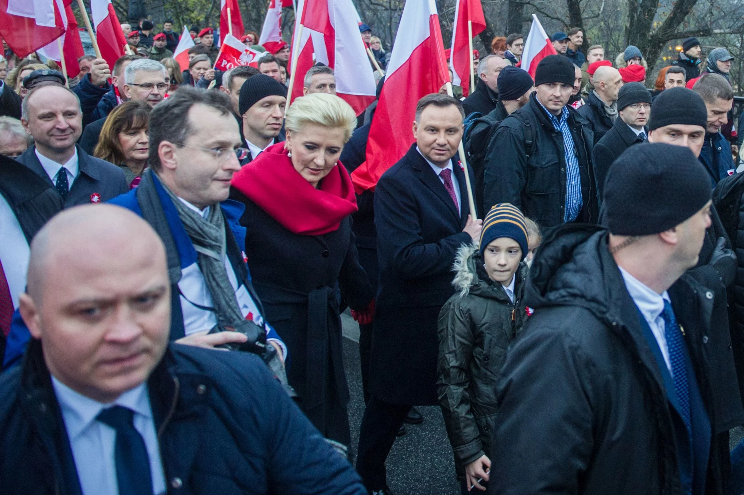 Para prezydencka na Marszu Niepodległości w 2018 roku