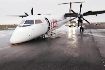 Bombardier DHC-8-400 na płycie portu lotniczego Lima-Jorge Chávez