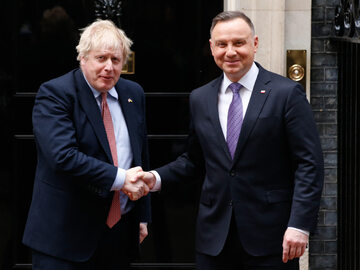 Boris Johnson i Andrzej Duda