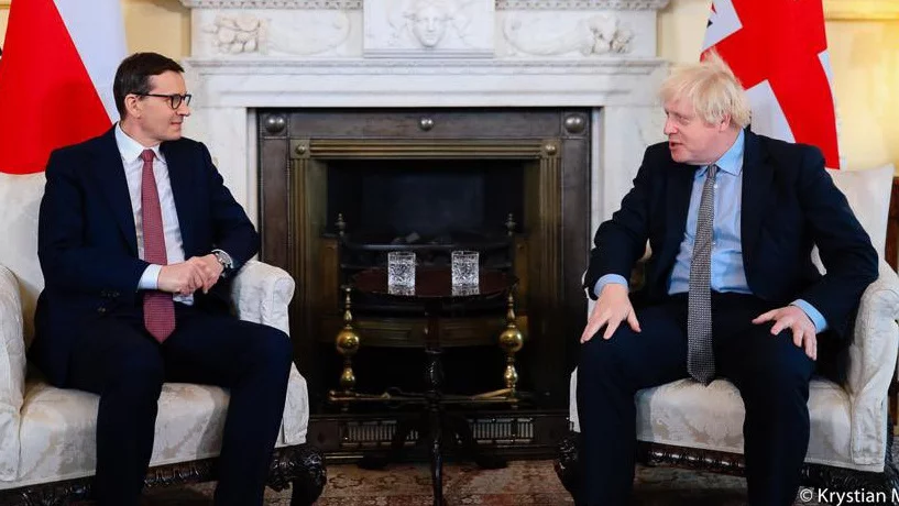 Mateusz Morawiecki i Boris Johnson