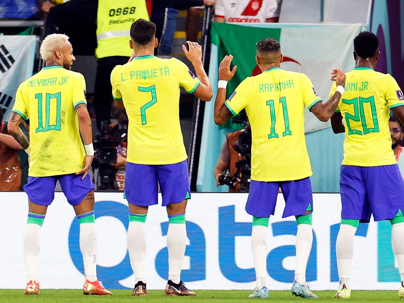 Neymar, Lucas Paqueta, Raphinha, Vinicius Junior