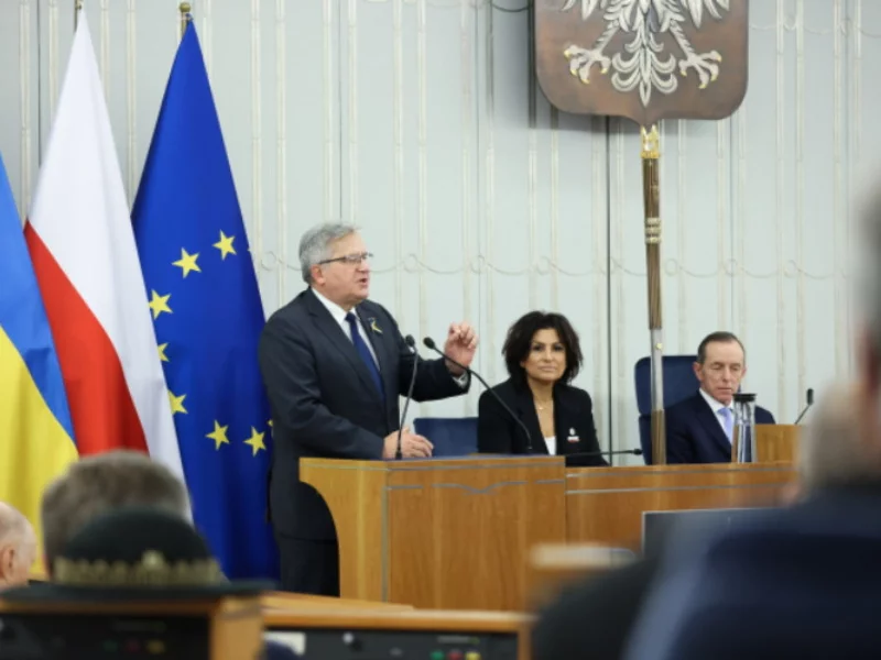 Były prezydent Bronisław Komorowski, senator Agnieszka Kołacz-Leszczyńska, marszałek Tomasz Grodzki