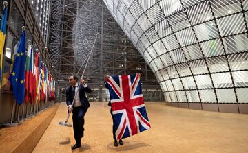 Brytyjska flaga znika z budynku Rady Unii Europejskiej w Brukseli