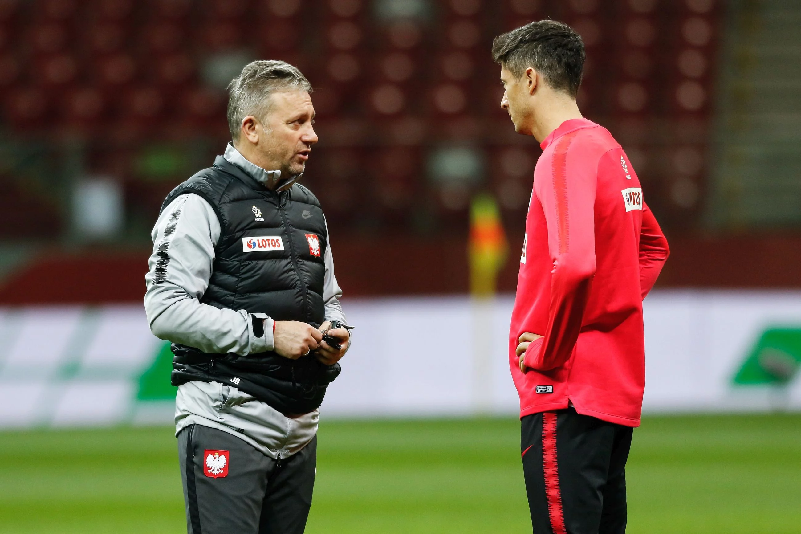 Jerzy Brzęczek i Robert Lewandowski