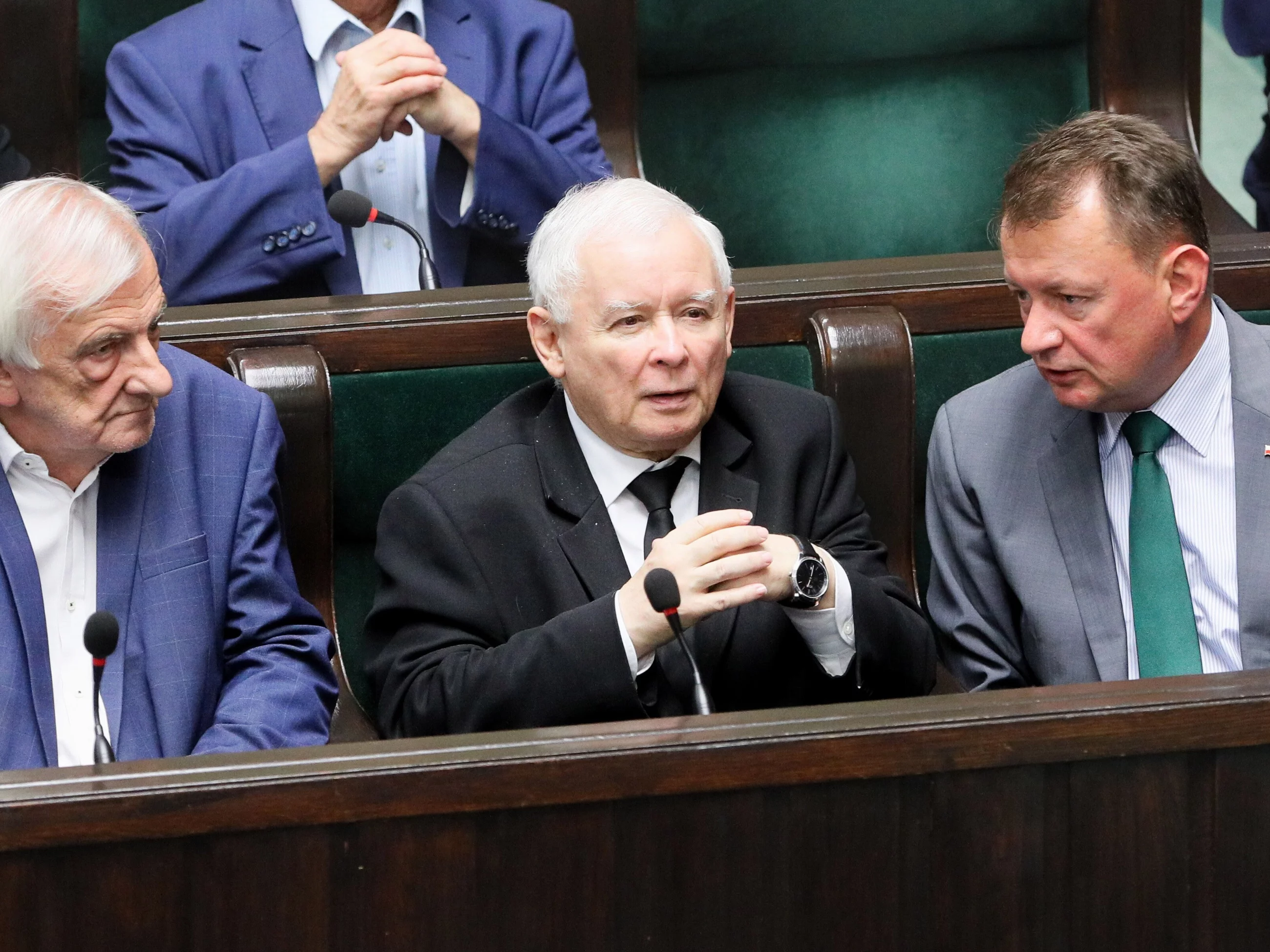 Ryszard Terlecki, Jarosław Kaczyński i Mariusz Błaszczak