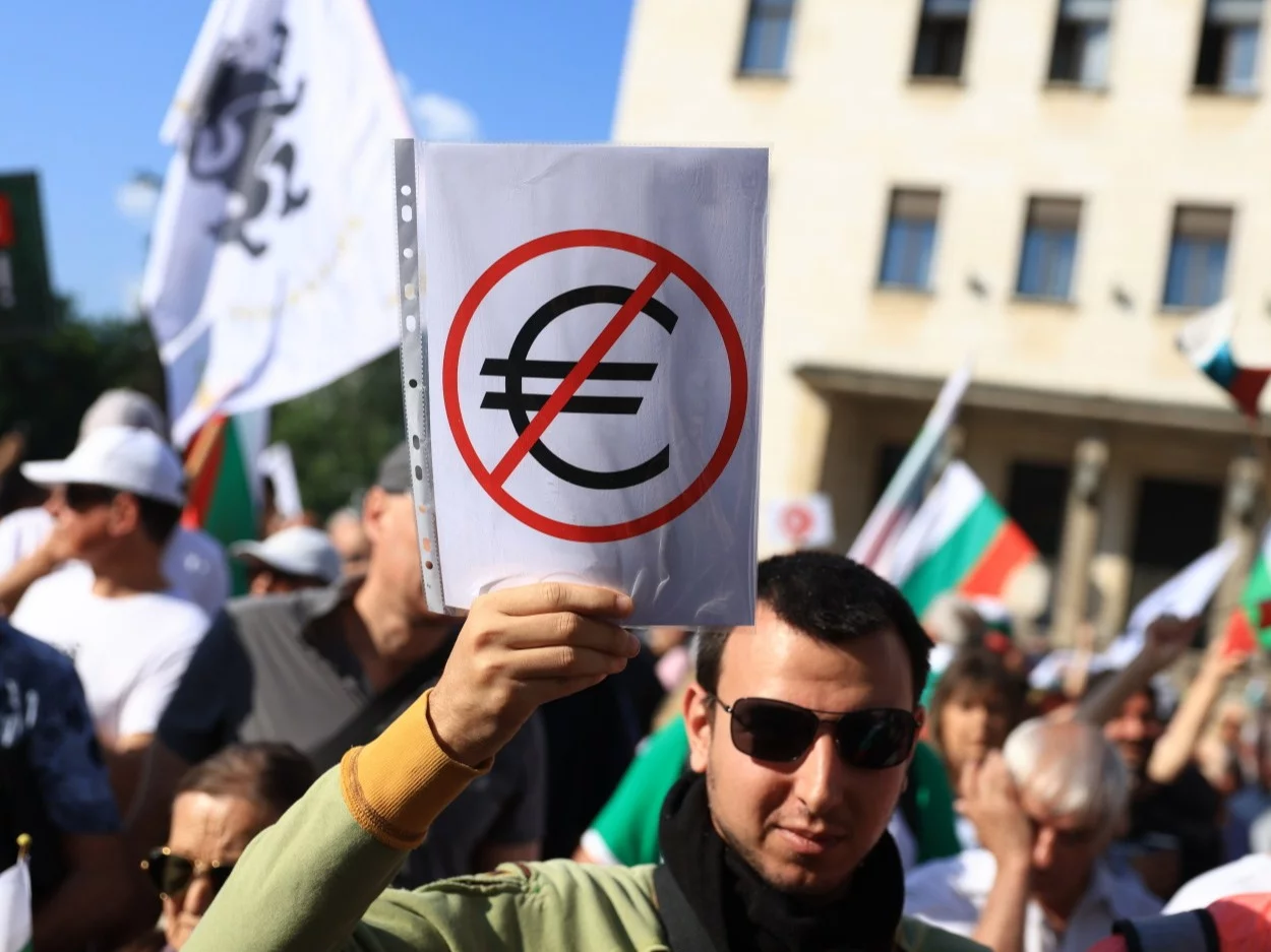 Protest w przeciwników euro w Bułgarii