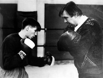 Były bokser i trener Ludwik Denderys (z prawej)