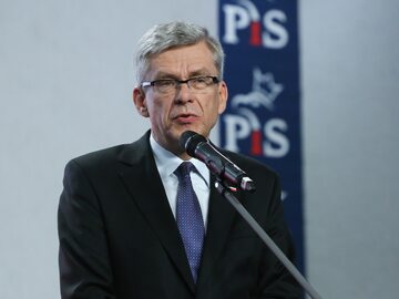 Były marszałek Senatu Stanisław Karczewski. Zdjęcie wykonano w czasie kampanii wyborczej w 2015 r.