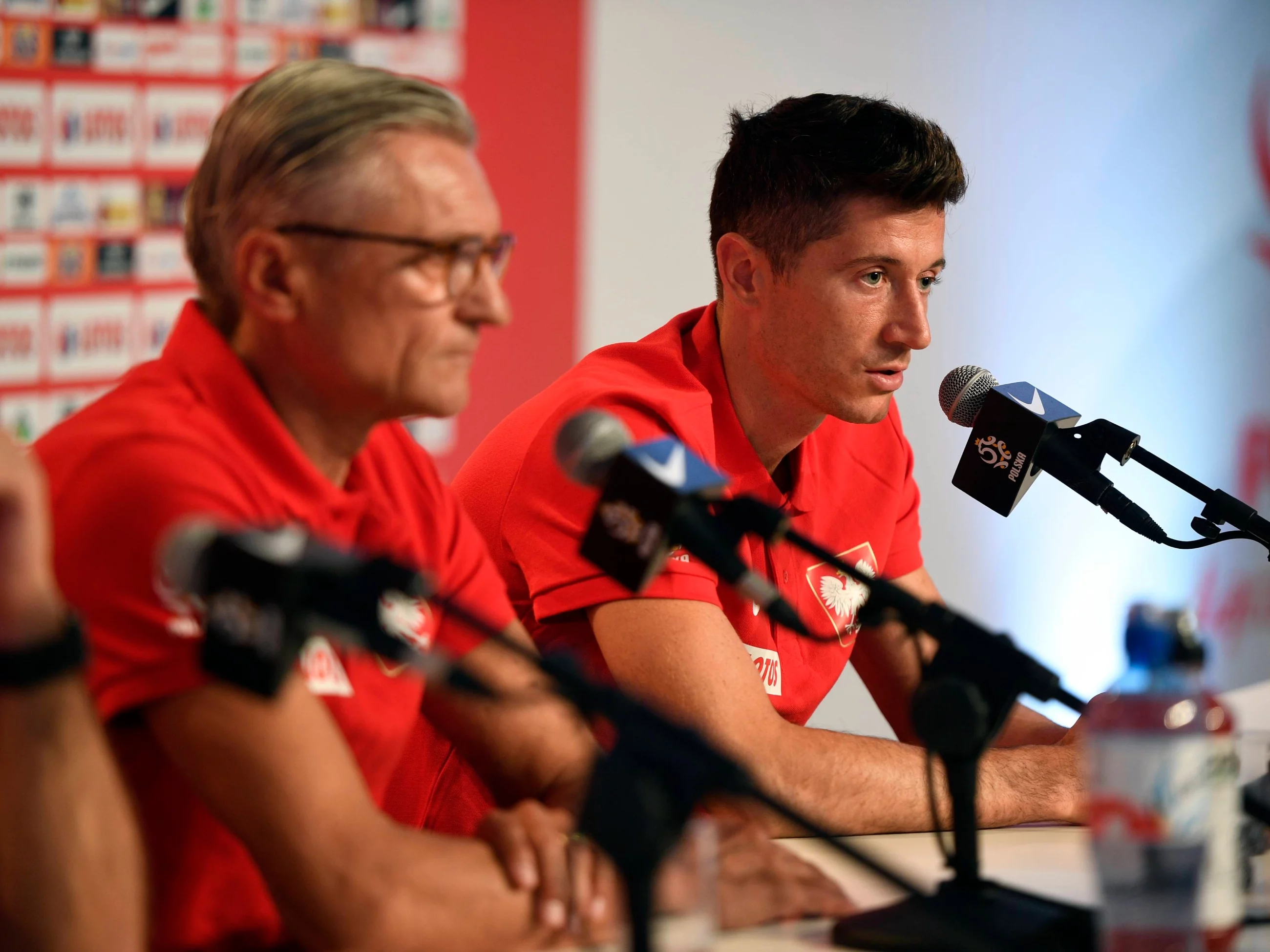 Adam Nawałka i Robert Lewandowski