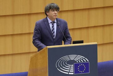 Carles Puigdemont w Parlamencie Europejskim