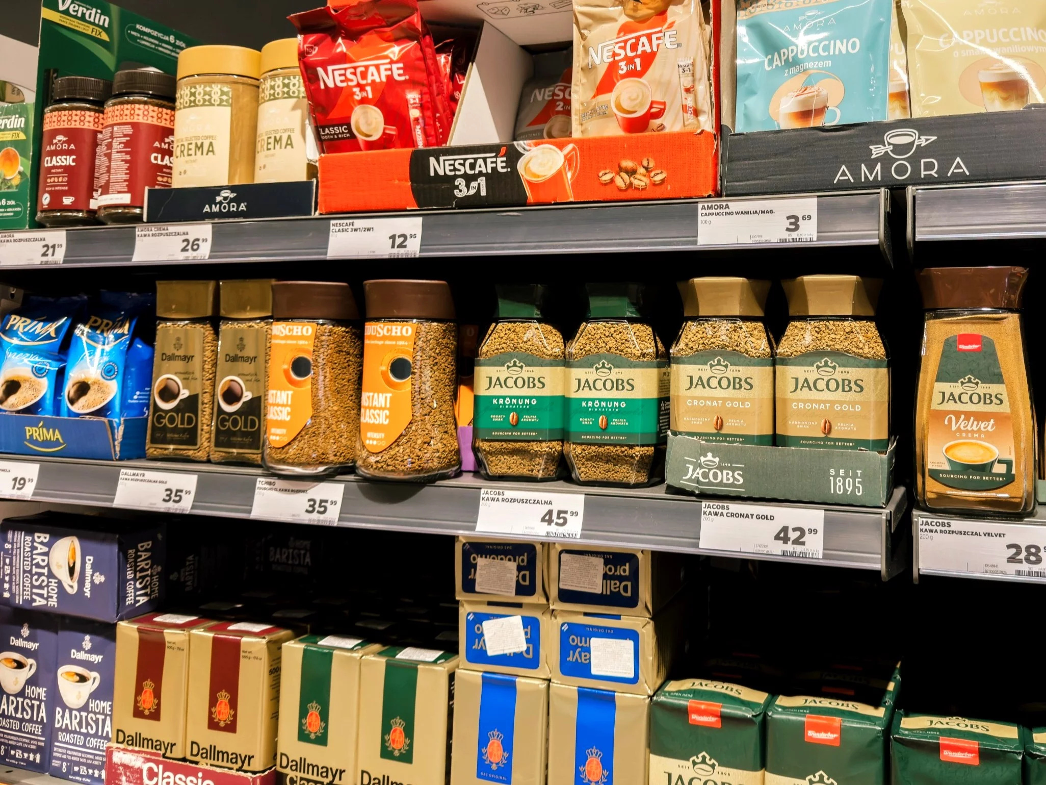Kawa w supermarkecie