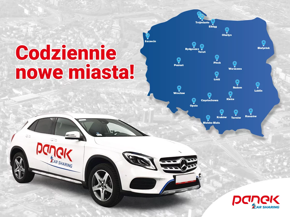 Zasięg PANEK CarSharing