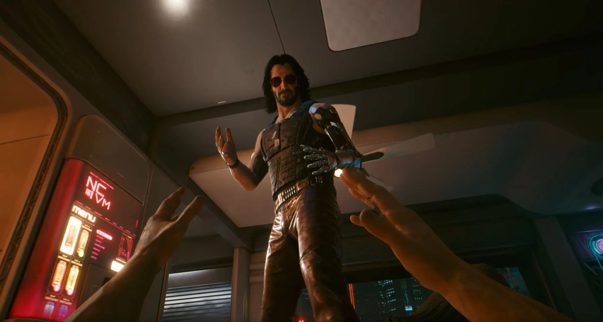 Screen ze zwiastuna gry Cyberpunk 2077