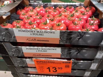 Ceny pomidorów w markecie