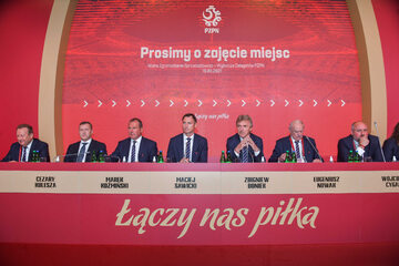 Cezary Kulesza, Marek Koźmiński, Maciej Sawicki, Zbigniew Boniek, Eugeniusz Nowak