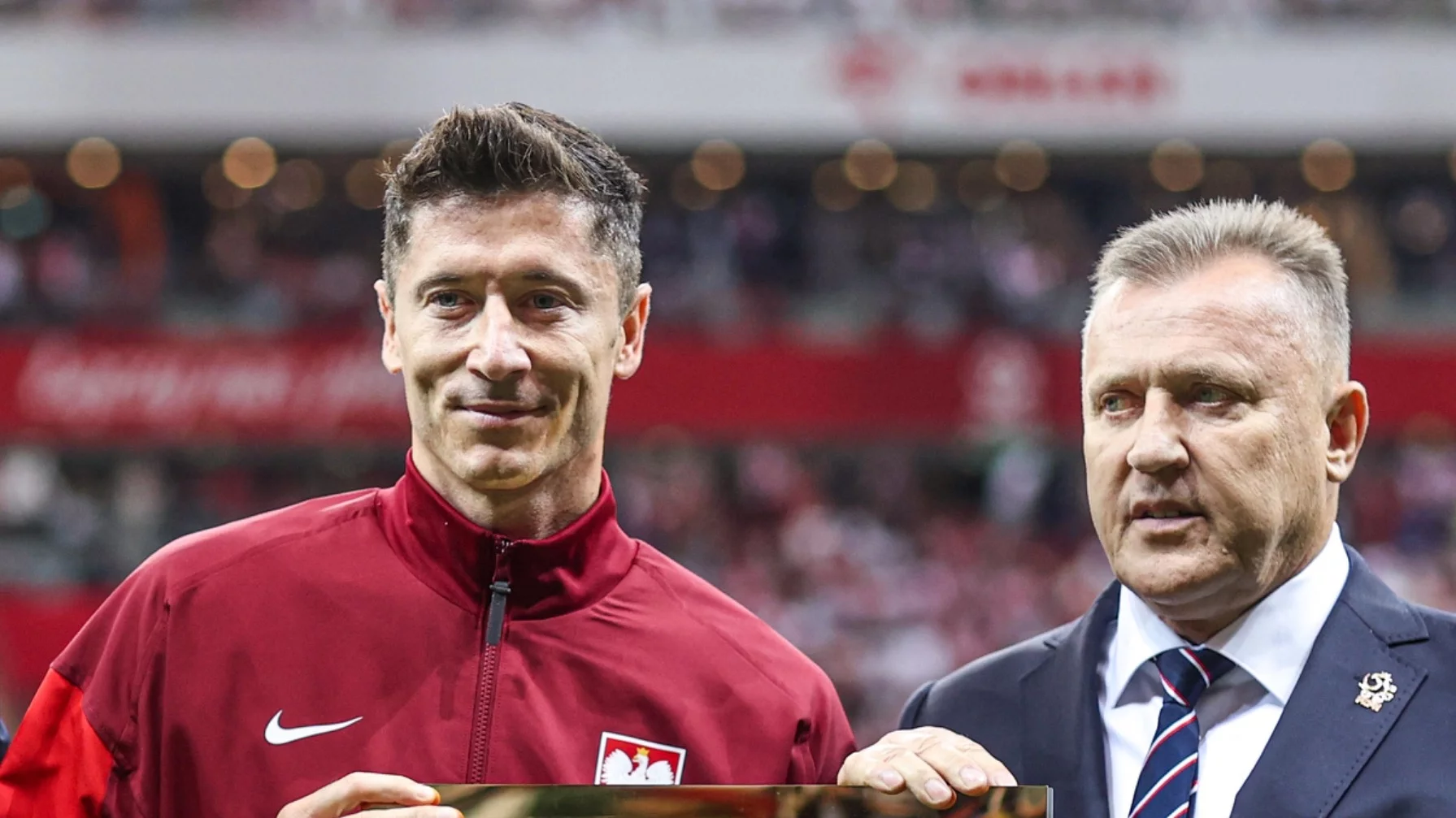 Robert Lewandowski i Cezary Kulesza