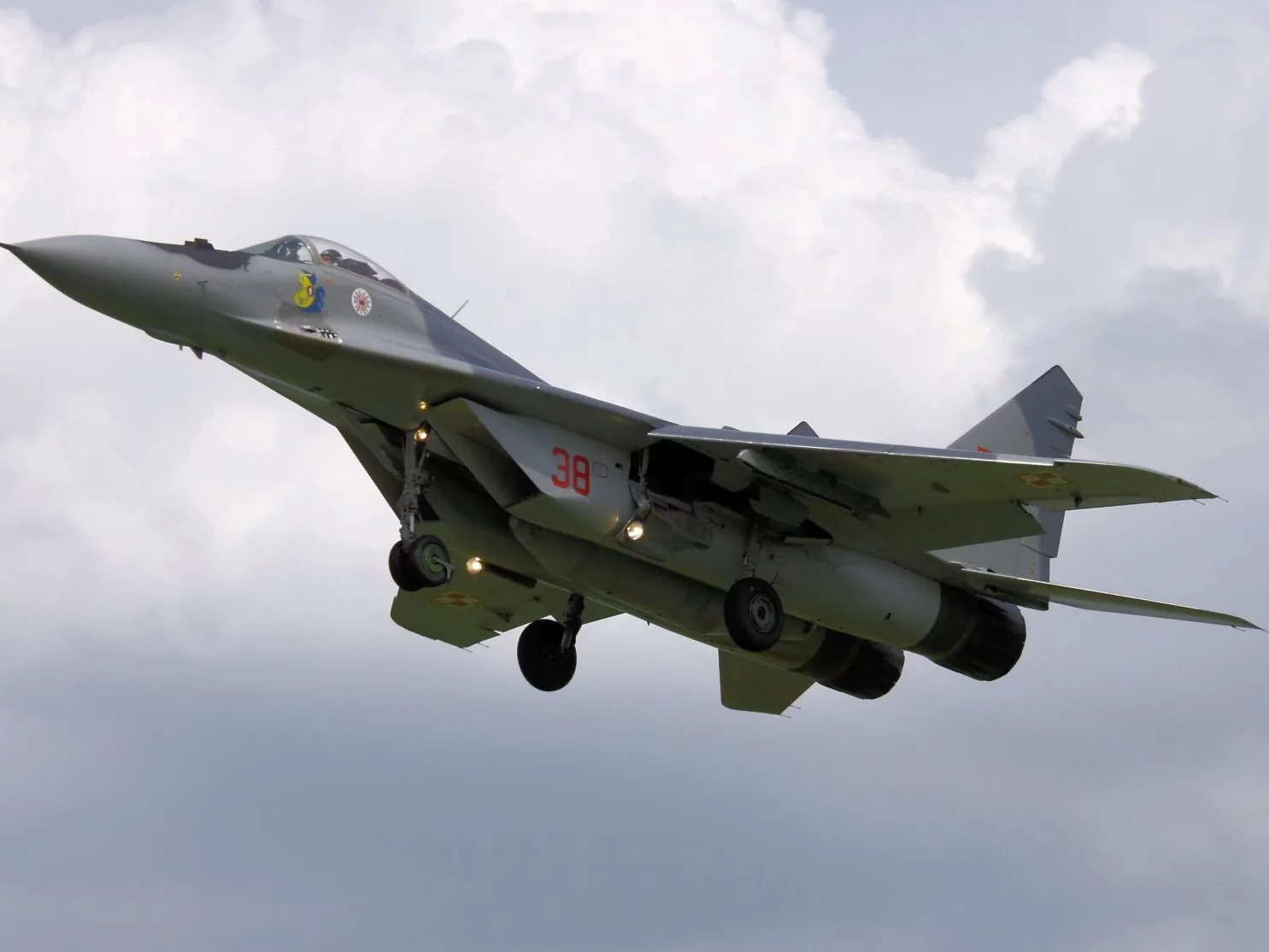 Polski MiG-29 nr 38 z 23 Bazy Lotnictwa Taktycznego w Mińsku Mazowieckim, zdjęcie ilustracyjne