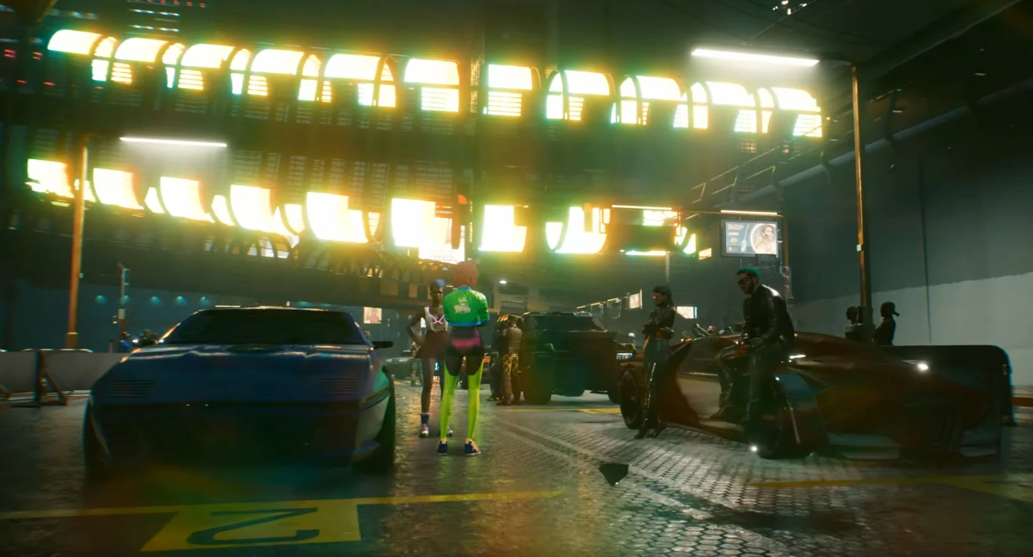 Screen ze zwiastuna gry Cyberpunk 2077