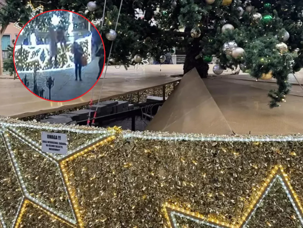 Chciały zrobić zdjęcie przy choince. Konstrukcja się zapadła