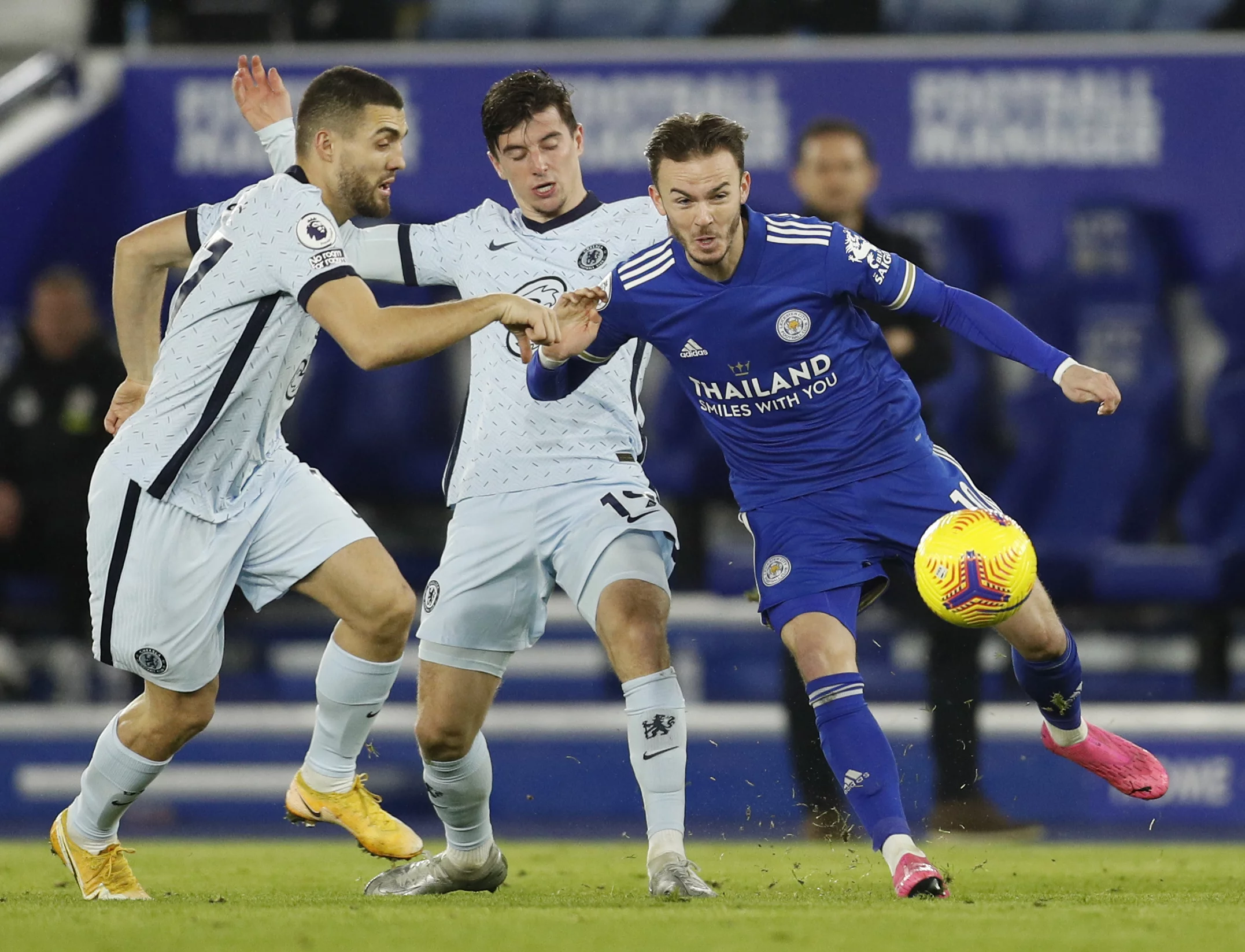 Piłkarze Leicester City i Chelsea