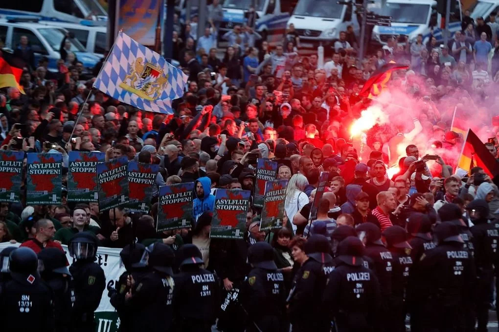 Demonstracja w Chemnitz