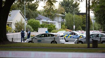 Christchurch. Okolice miejsca, w którym doszło do zamachu