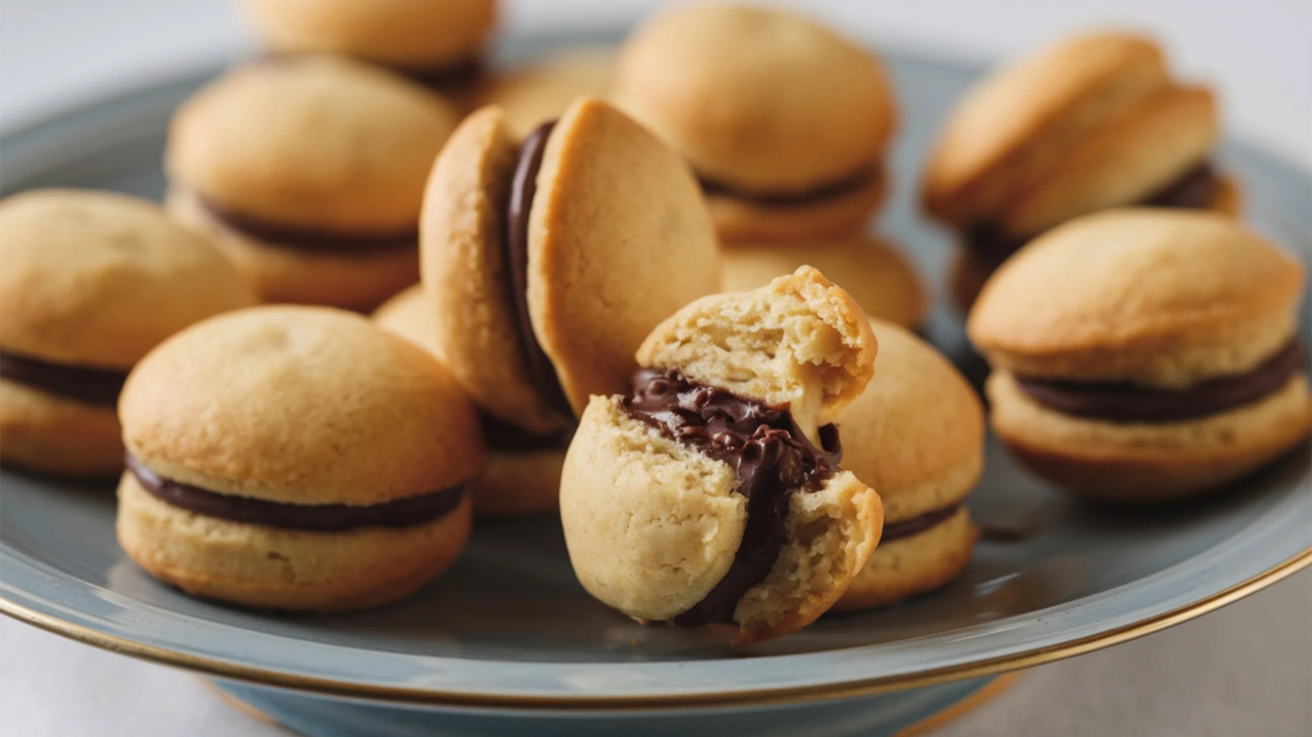 Ciastka z czekoladowym nadzieniem