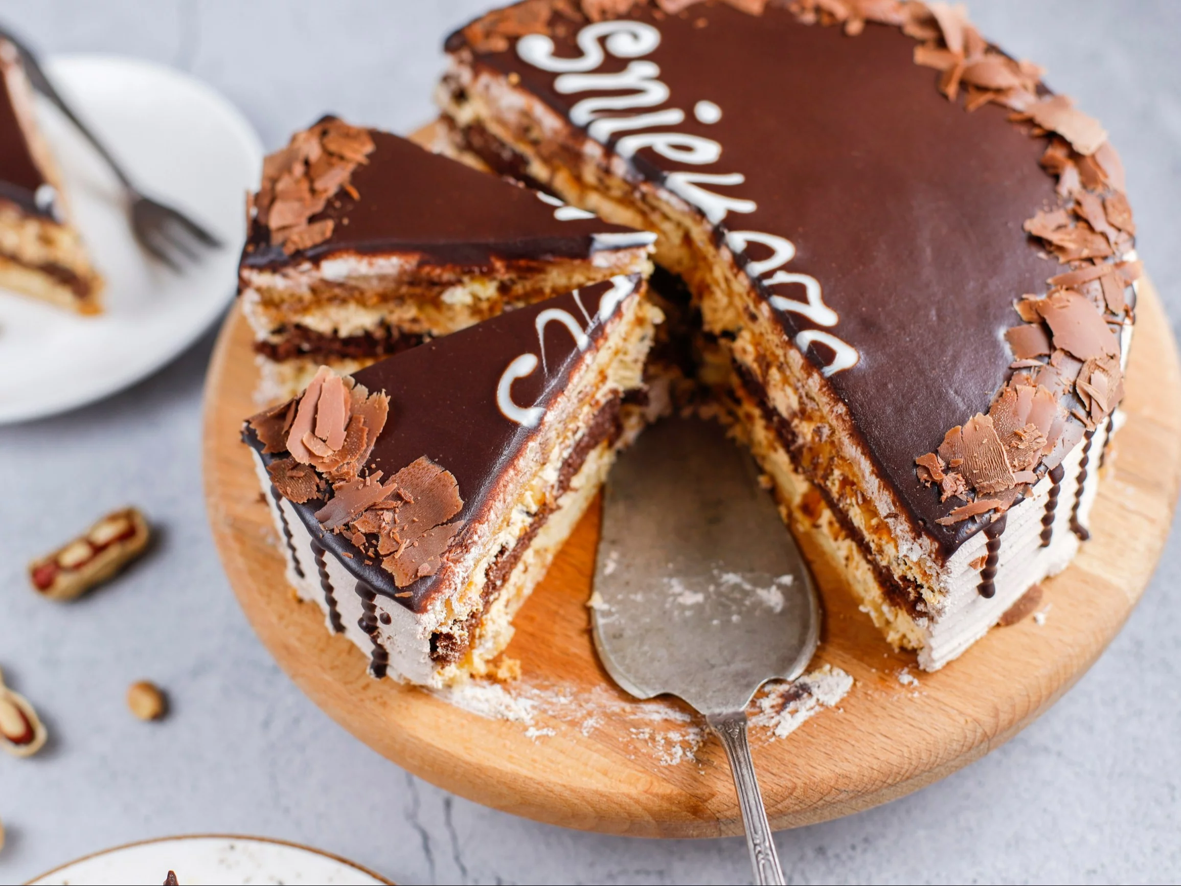 Ciasto Snickers bez pieczenia