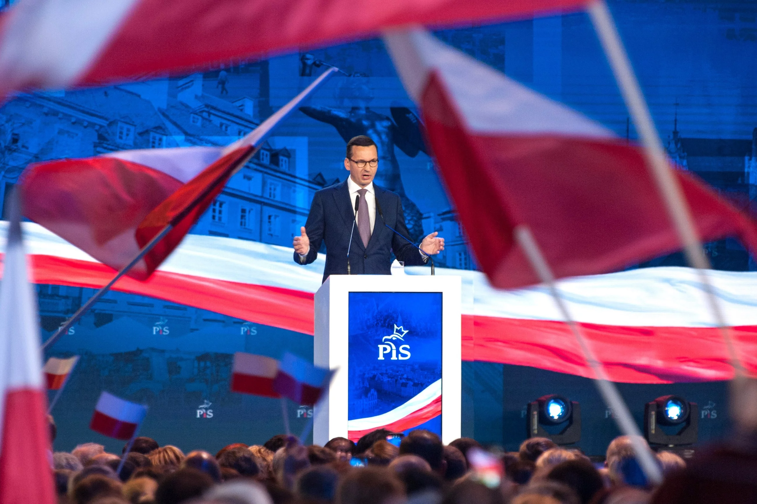 Premier Mateusz Morawiecki na konwencji PiS