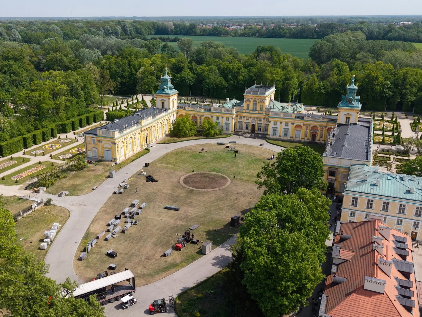 Dziedziniec pałacu w Wilanowie