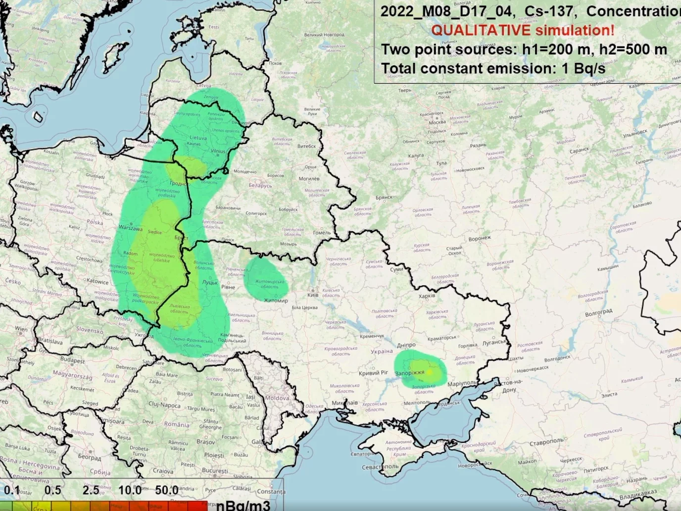 Symulacja Ukraińskiego Instytutu Hydrometeorologicznego