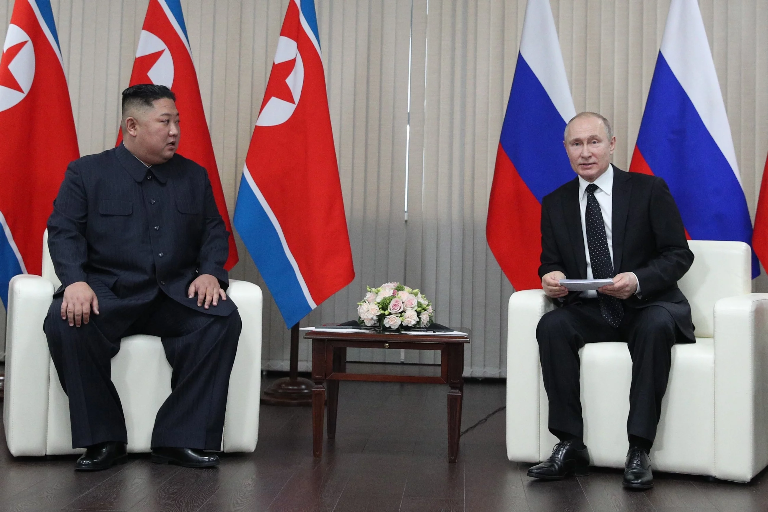 Kim Dzong Un i Władimir Putin