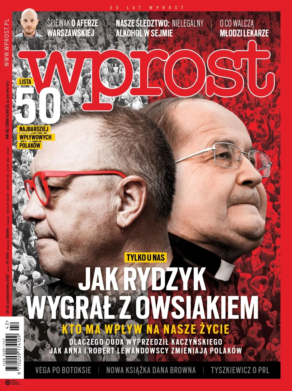 Okładka najnowszego wydania tygodnika "Wprost"