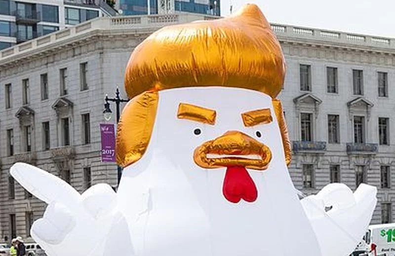 Wielki dmuchany kurczak