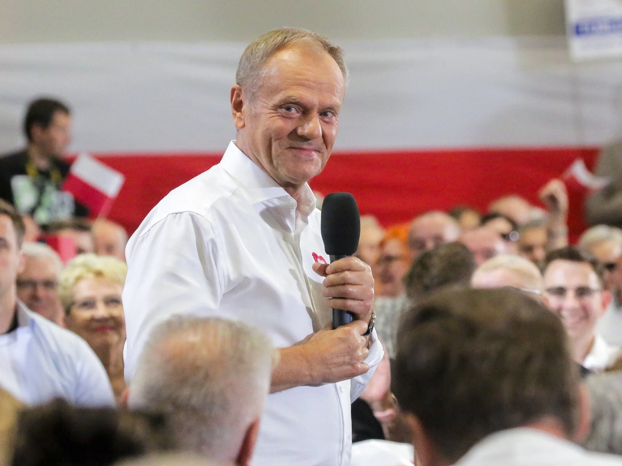 Donald Tusk podczas spotkania z wyborcami